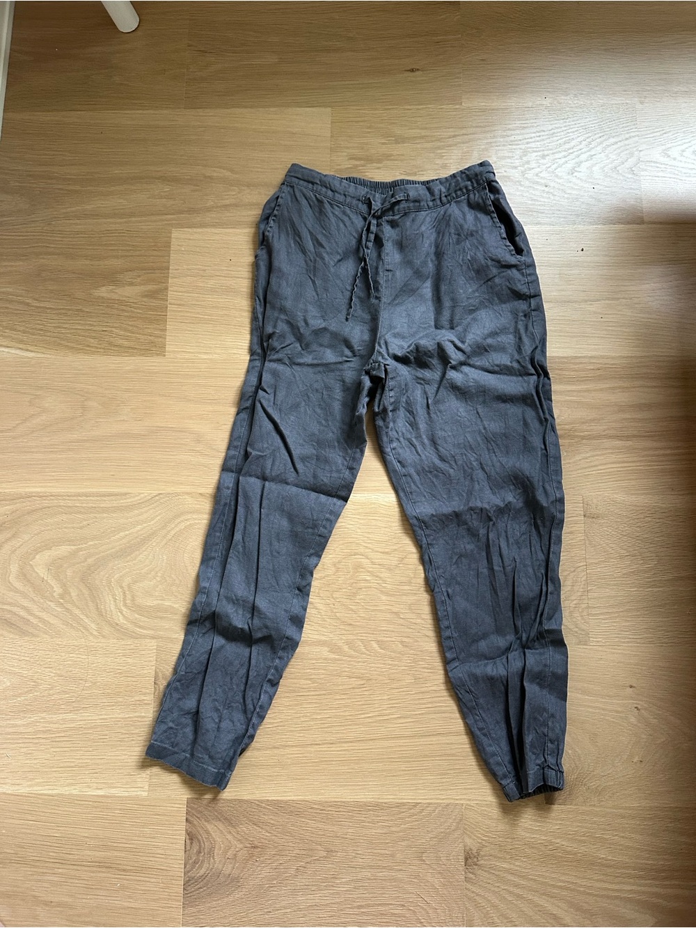 XIMO Grey 100% Linen Pants - Picture 2 of 4